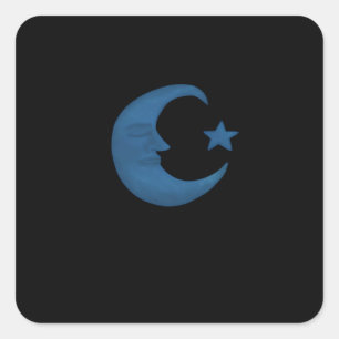 Moon Whimsigoth Quadratischer Aufkleber