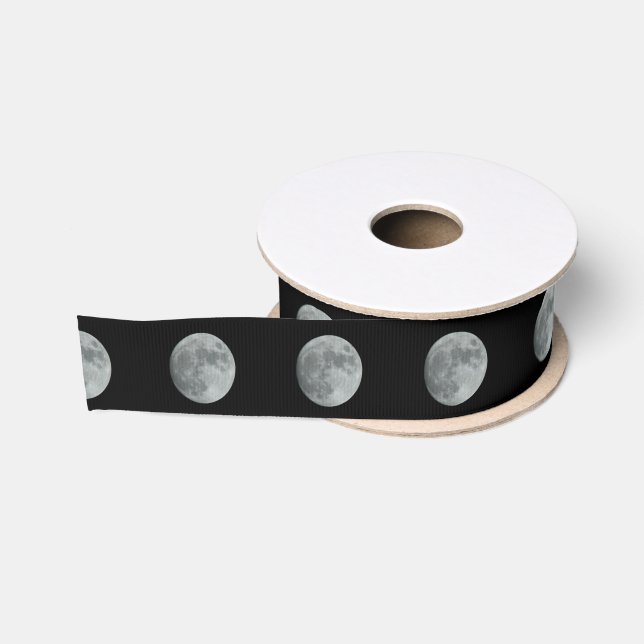 Moon Winter Night Sky Vollmond Lunar Ripsband (Spule)
