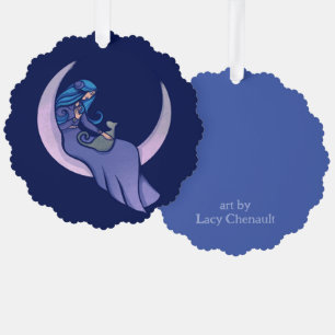 Moon Witch MoonChild Pagan Ornament Karte