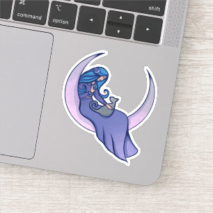 Moon Witch MoonChild Pagan Wicca Kunst, Dichtung u Aufkleber