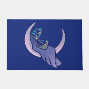 Moon Witch MoonChild Pagan Wicca Kunst, Dichtung u Fußmatte