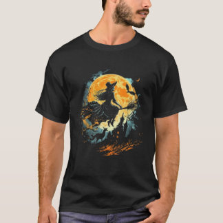 Moon Witch Witchcraft Halloween 2 T-Shirt