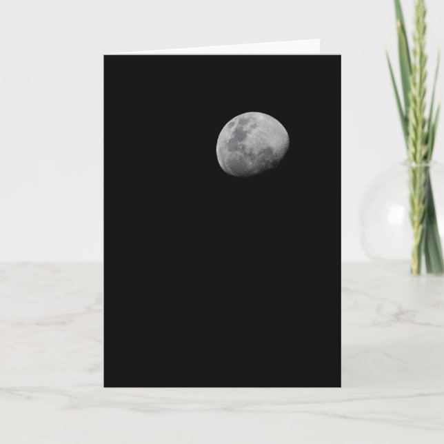 Moon with Black Sky | Zambia, South Luangwa Karte (Vorderseite)