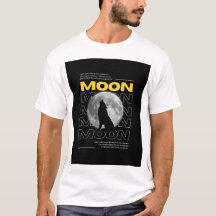 Moon & Wolf T-Shirt – Mystical Nature Graphic Tee