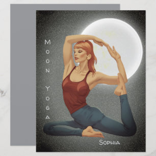Moon Yoga Quote Gray Personal Scrapbook