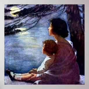 "Moonbeam" von Jessie Willcox Smith Poster