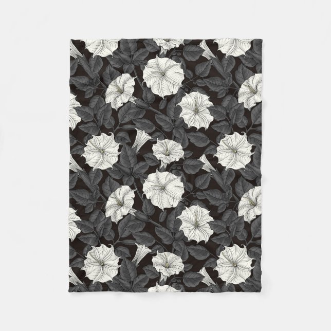 Moonblumen Fleece Blanket (Vorderseite)