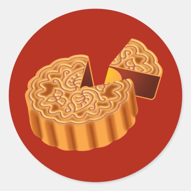 Mooncake Runder Aufkleber (Vorderseite)