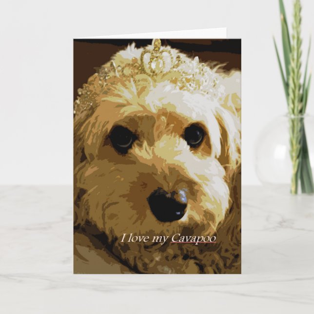 Mooncards, Cavapoo, princesse, carte de voeux (Devant)