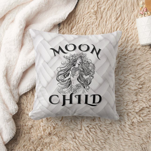 MoonChild Bloral Crown Divine Feminine Kissen (Decke)