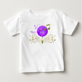 MoonDreams Gold Glitzer Music Handler Ruffle T-Shi Baby T-shirt