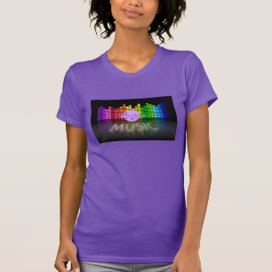 MoonDreams Music Equalizer Lila Fine Jersey T-Shir T-Shirt