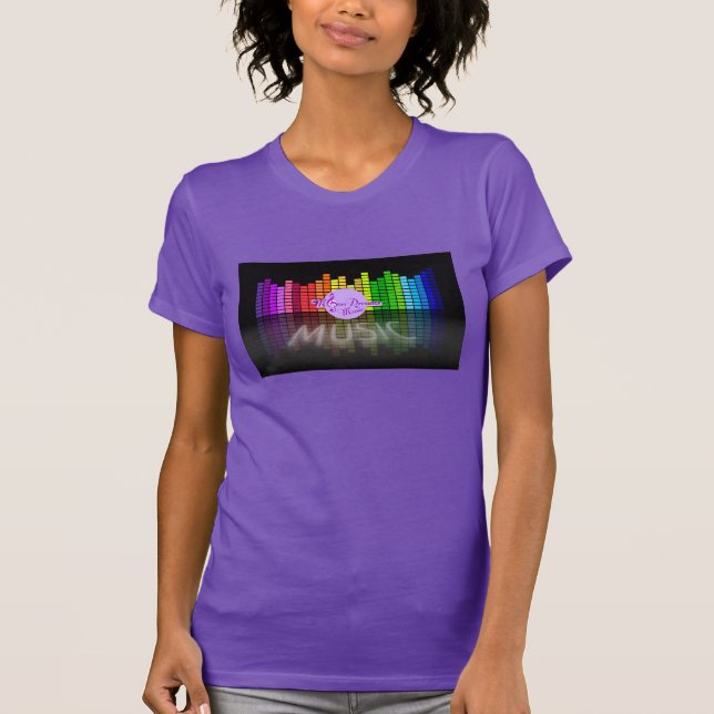 MoonDreams Music Equalizer Lila Fine Jersey T-Shir T-Shirt (Vorderseite)