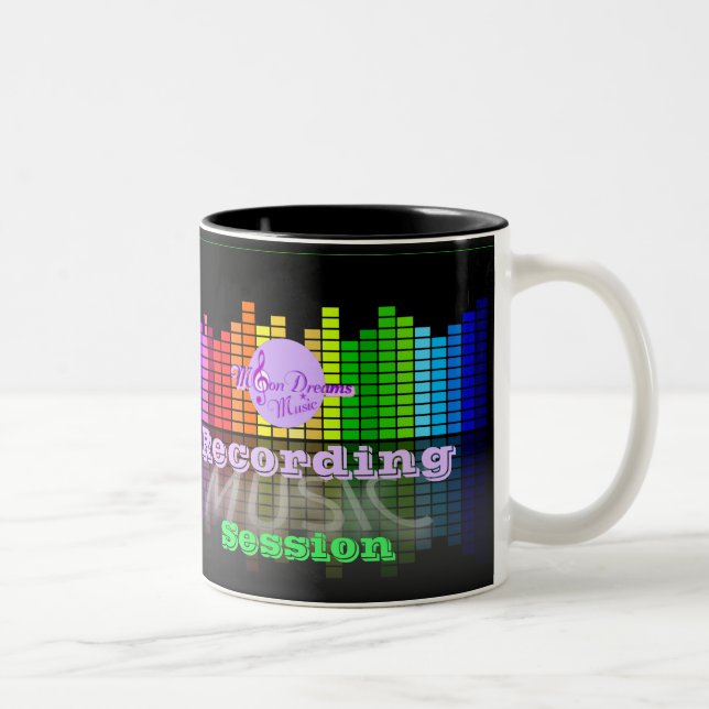 MoonDreams Musik-Aufnahme-Sitzung Zwei-Ton Tasse (Rechts)