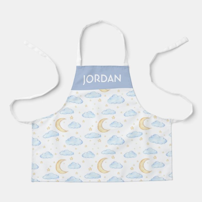 Moonenstars und Wolkenmuster Schürze (Vorderseite)