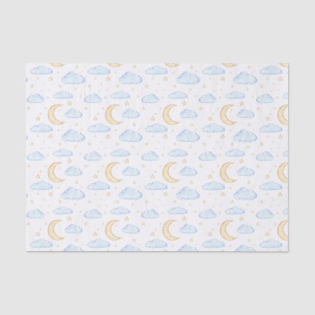 Moonenstars und Wolkenmuster Seidenpapier (Vorderseite)