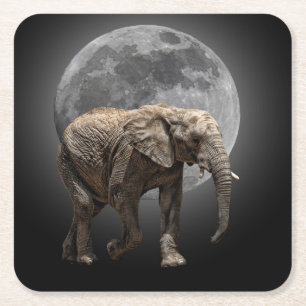 MOONGLOW ELEFANT RECHTECKIGER PAPPUNTERSETZER