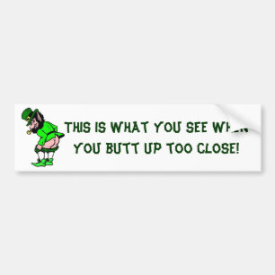Mooning Leprechaun Autoaufkleber