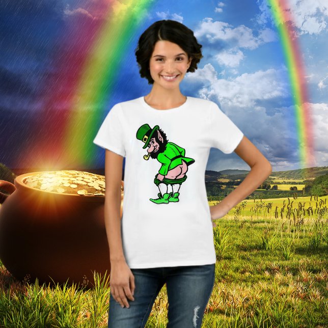 Mooning Leprechaun Women T-Shirt (Mooning Leprechaun Women's T-Shirt)