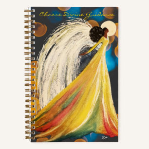 Moonlight Angel Custom Spiral Notebook (5.5x8.5) Notizbuch