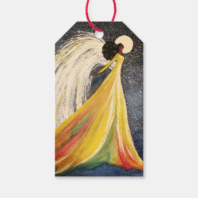 Moonlight Angel Gift Tags Geschenkanhänger (Vorderseite)