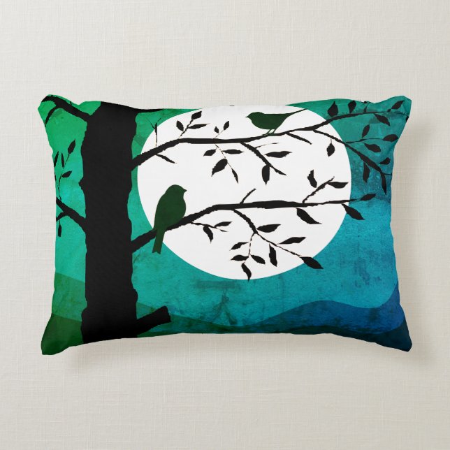 Moonlight Birds Dekokissen (Vorderseite)