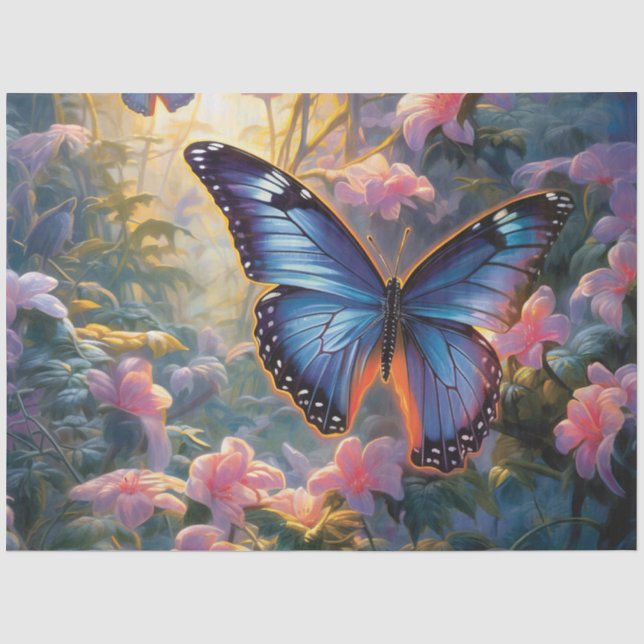 Moonlight Butterfly Serie Design 3 Seidenpapier (Vorderseite)