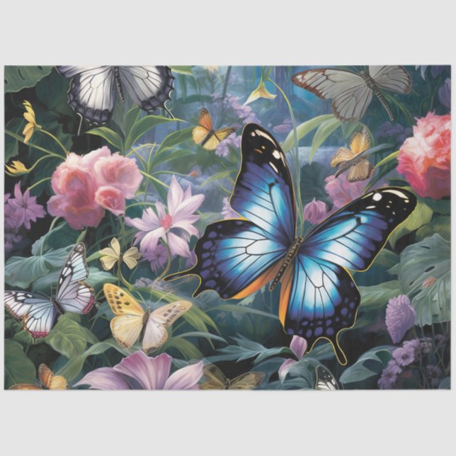 Moonlight Butterfly-Serie Design 5 Seidenpapier (Vorderseite)