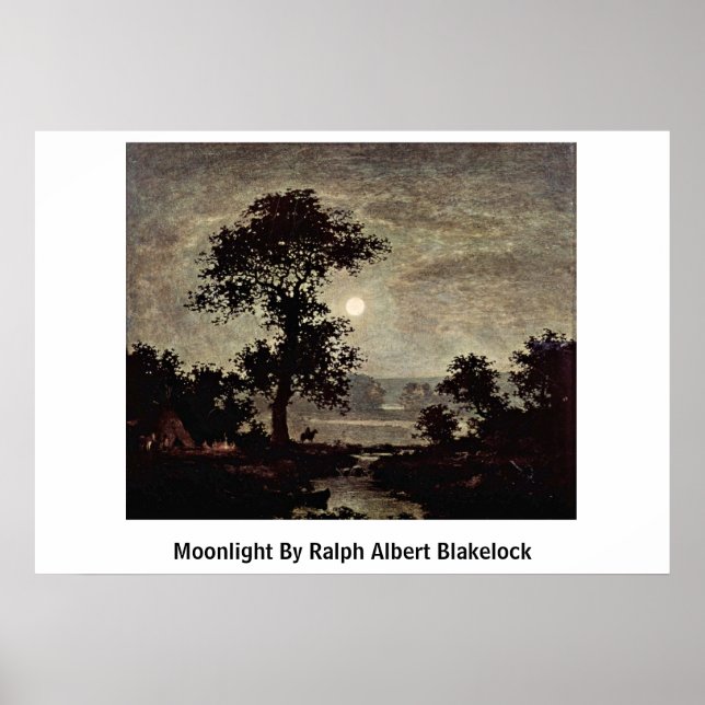 Moonlight By Ralph Albert Blakelock Poster (Vorne)