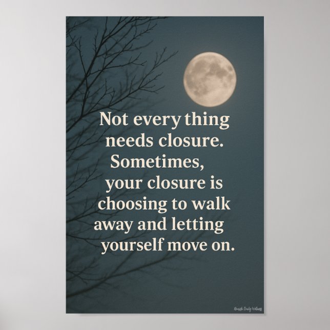Moonlight Closure Inspiration Night Sky Wall Art Poster (Vorne)