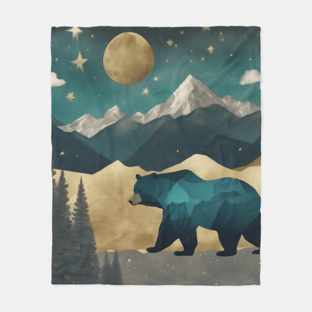 Moonlight-Design Fleecedecke (Vorderseite)
