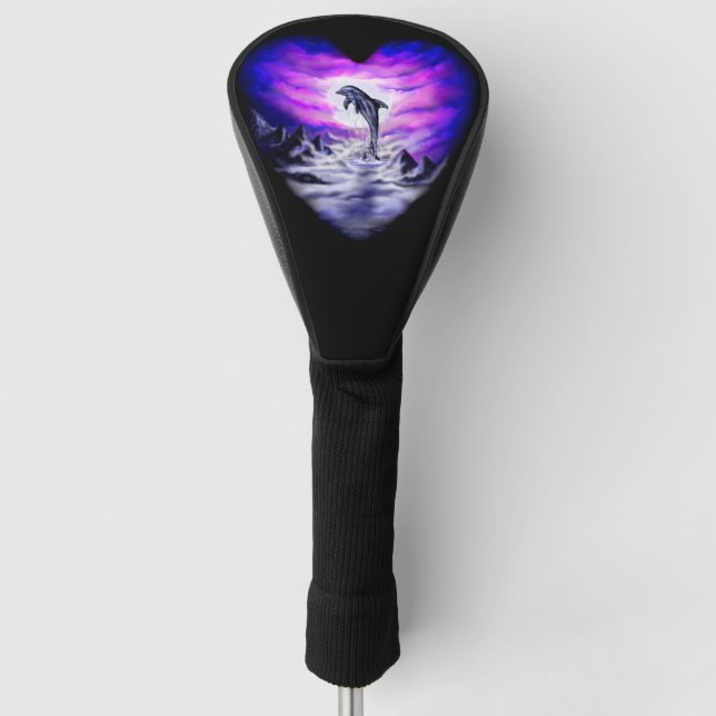 Moonlight Dolphin Golf Headcover (Vorderseite)
