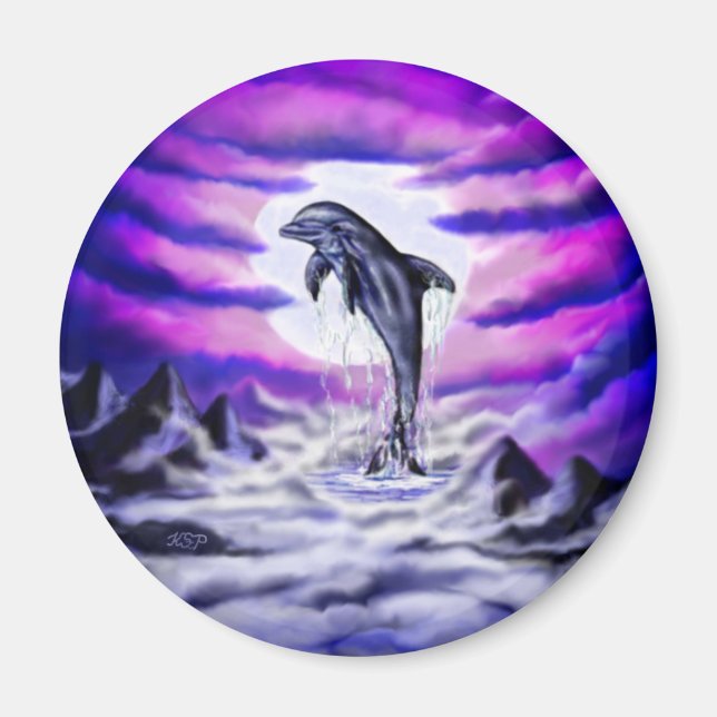 Moonlight Dolphin Magnet (Vorne)