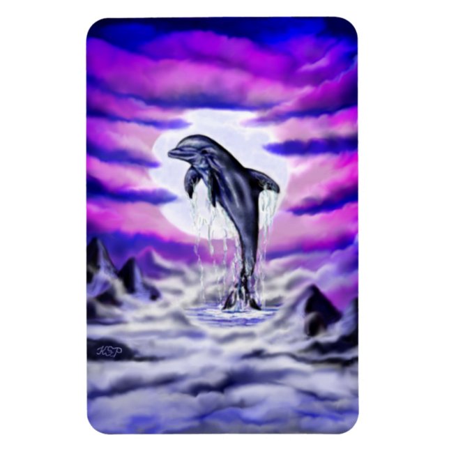 Moonlight Dolphin Magnet (Vertikal)