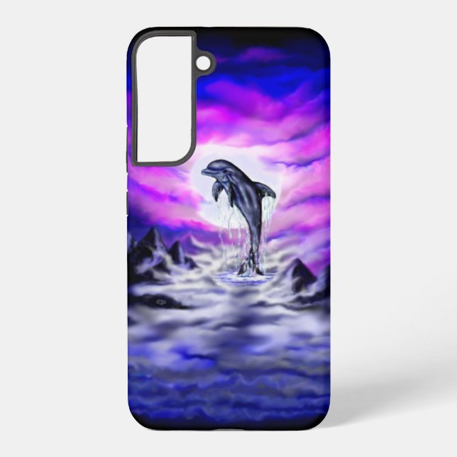 Moonlight Dolphin Samsung Galaxy Hülle (Rückseite)