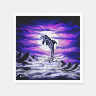 Moonlight Dolphin Serviette