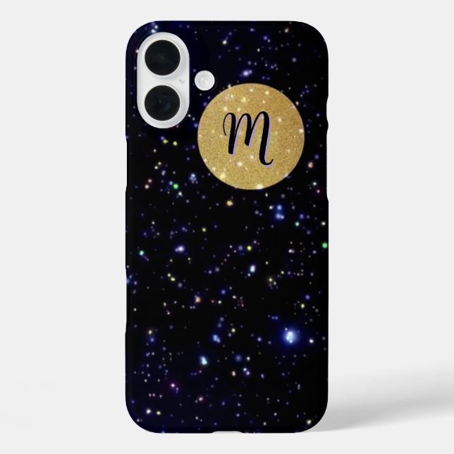 Moonlight Galaxy Mit Monogramm Case- Mate iPhone C 16 Plus Hülle (Rückseite)