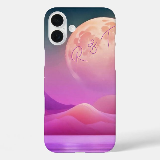 Moonlight Galaxy Mit Monogramm Case- Mate iPhone C iPhone 16 Plus Hülle (Rückseite)