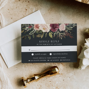 Moonlight Garden RSVP Karte mit Wahlmöglichkeiten