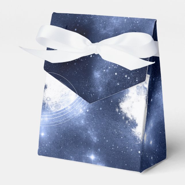 Moonlight Glow Moon Phasen in Sky Clouds Geschenkschachtel (Vorderseite)