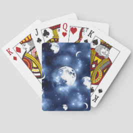 Moonlight Glow Moon Phasen in Sky Clouds Spielkarten