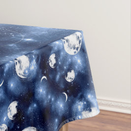 Moonlight Glow Moon Phasen in Sky Clouds Tischdecke