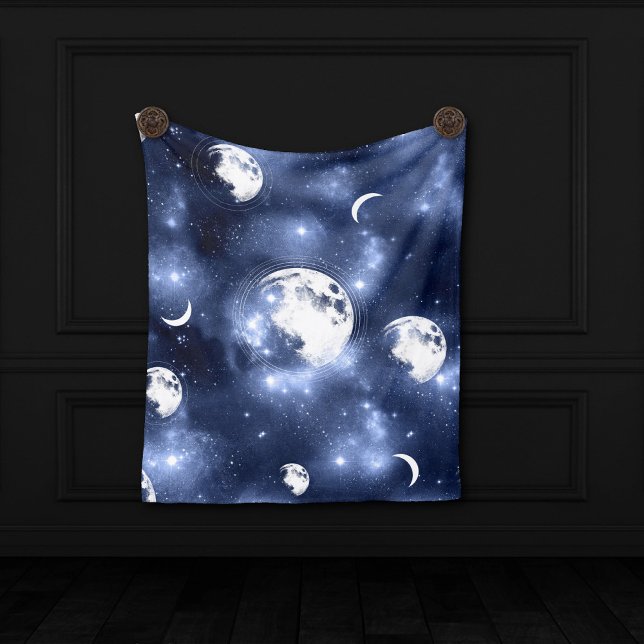 Moonlight Glow Moon Phasen in Sky Clouds Wandteppich (Von Creator hochgeladen)