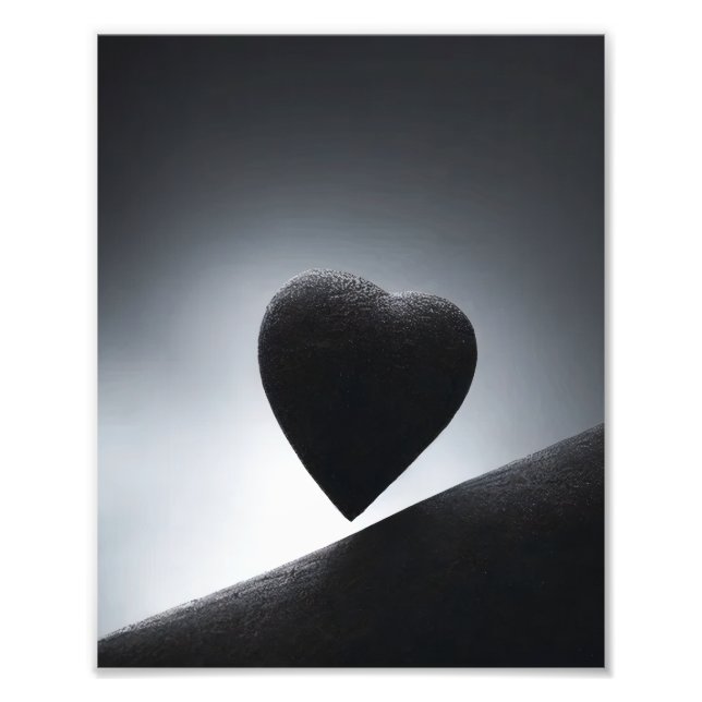 Moonlight Heart Shape Night Sky Fotodruck (Vorne)