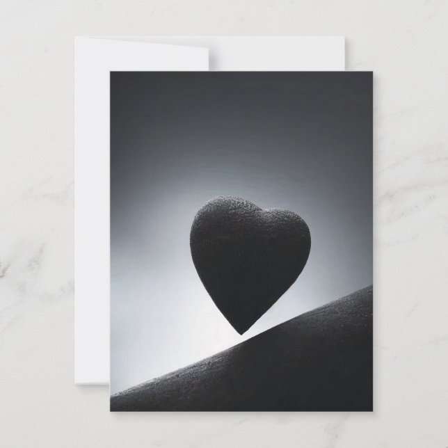 Moonlight Heart Shape Night Sky Mitteilungskarte (Vorderseite)