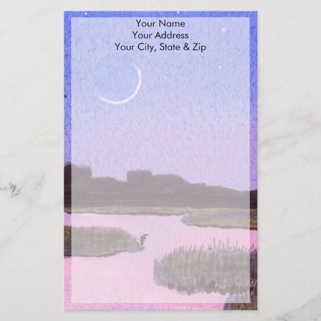 Moonlight Heron Briefpapier (Vorderseite)