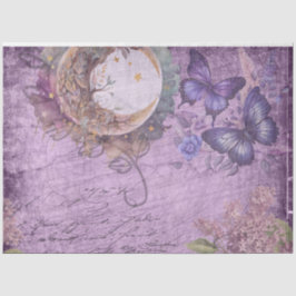 Moonlight Lila Moth Butterfets Lilac Blume Seidenpapier