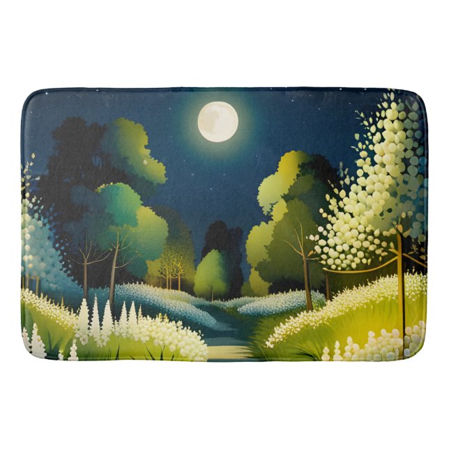 Moonlight Magic Garden Badematte (Vorderseite)