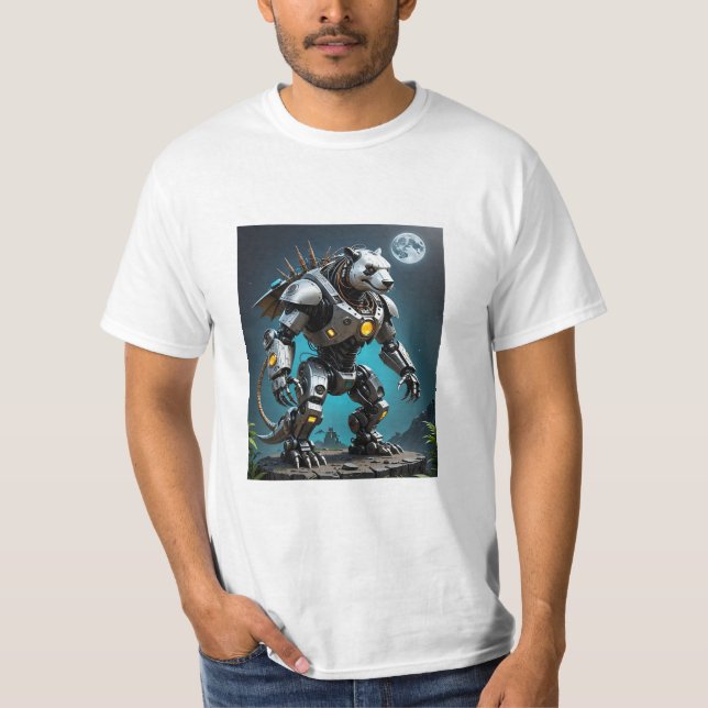 Moonlight Mechapanda Warrior Battle T - Shirt (Vorderseite)