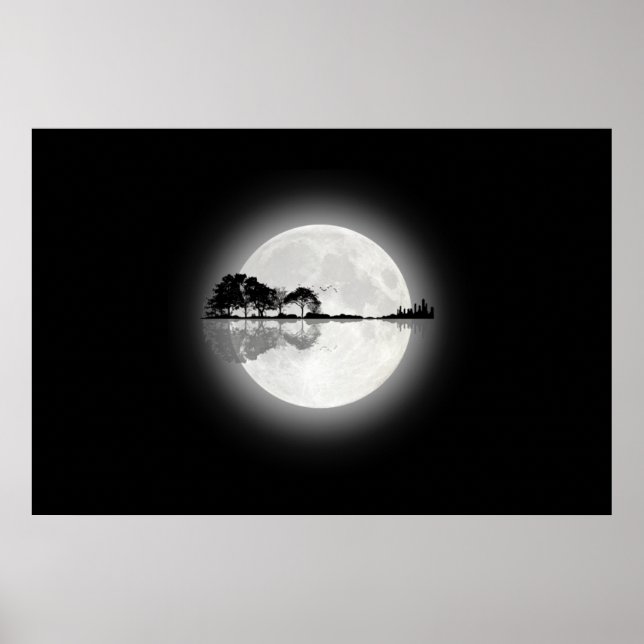 Moonlight Nature Guitar Poster (Vorne)